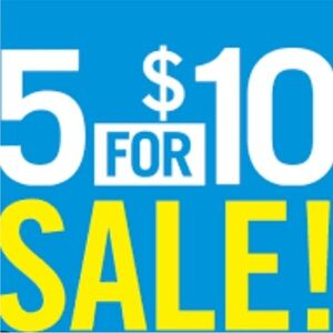 ⭐️ 5/$10. Item must be marked ⭐️ 5/$10 to bundle and save; at least 5 items